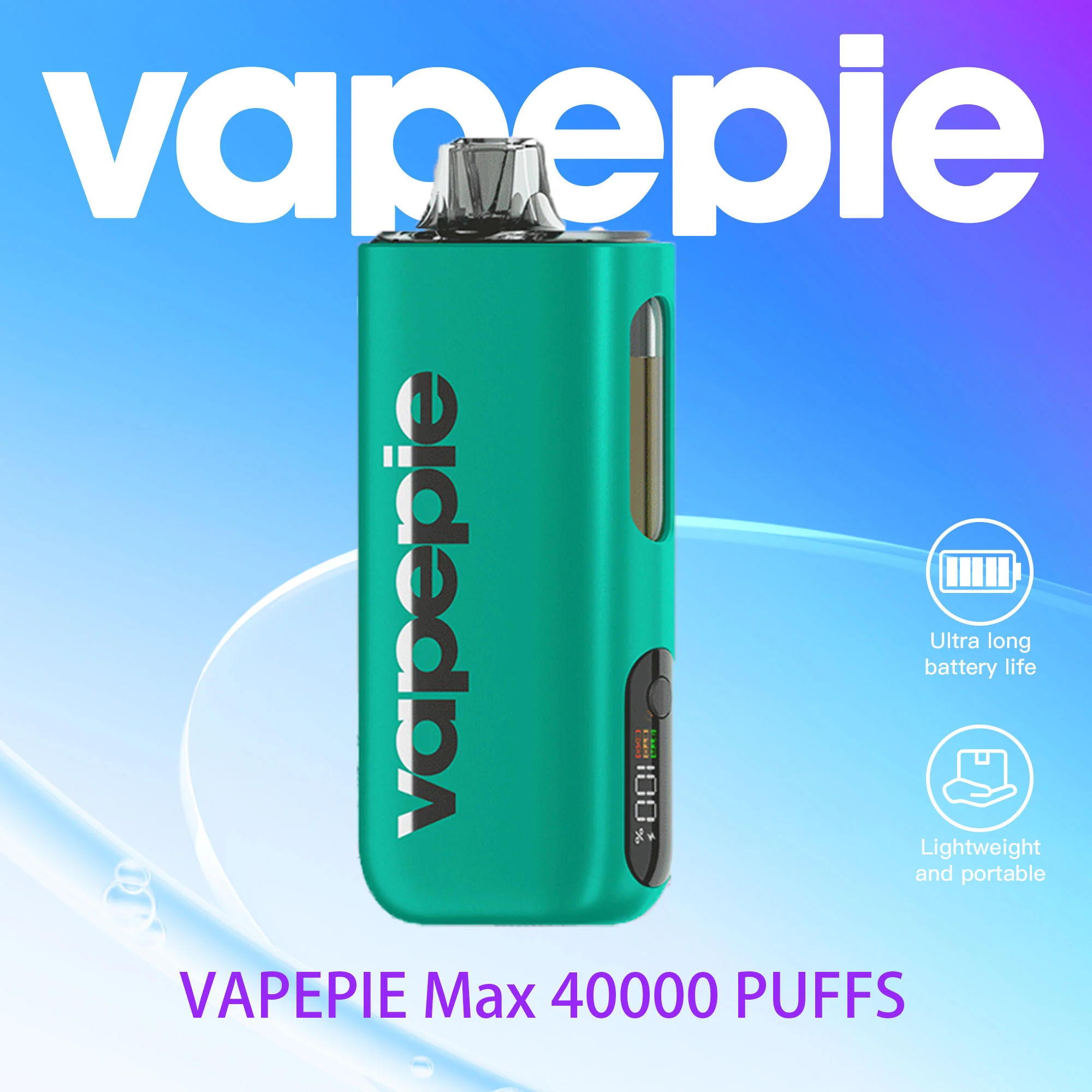 Vapepie PRO 40000 Puffs Disposable E-Cigarette | Visible E-Liquid Window and Long-Lasting Performance