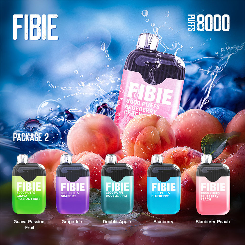 FIBIE 8000 Puffs Disposable Vapor Wands (10 Flavors Collection)