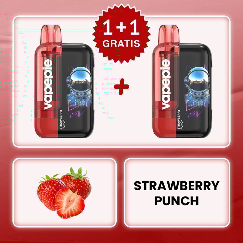 🎉1+1 GRATIS!🎉	Truskawkowy Poncz -  TK × VAPEPIE Ultra Phantom 30000 PUFFS