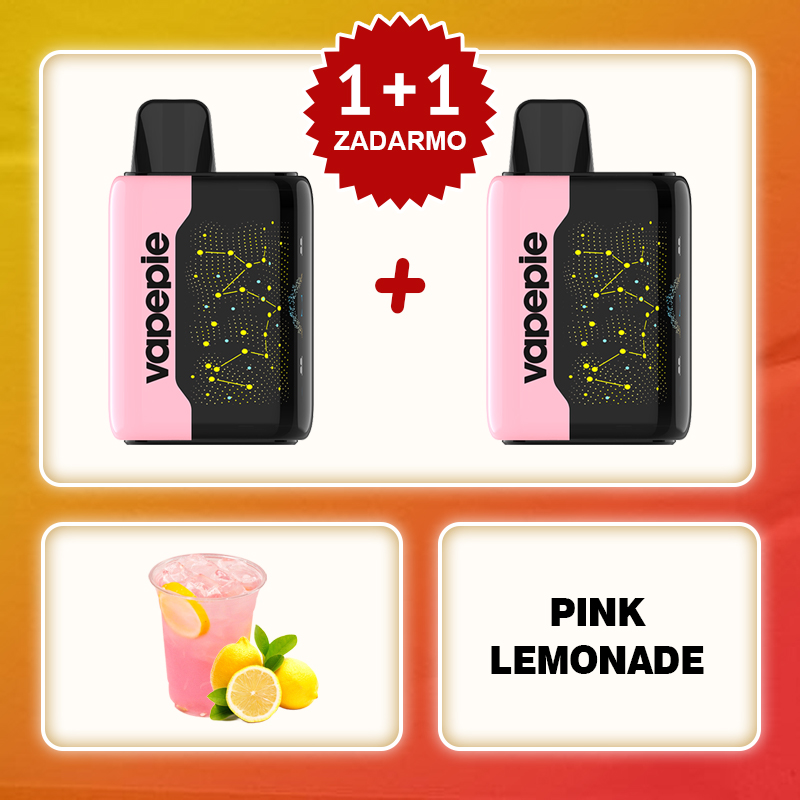 💥Akcia 1+1 ZADARMO!🔥Ružová limonáda & VAPEPIE 25000 PUFFS - Star Sky Curved Screen