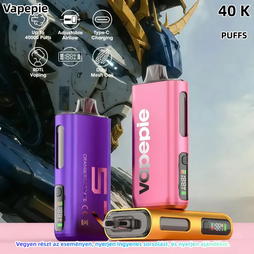 VAPEPIE Max 40000 PUFFS 5%🌟Válassza ki a kedvenc ízét👇