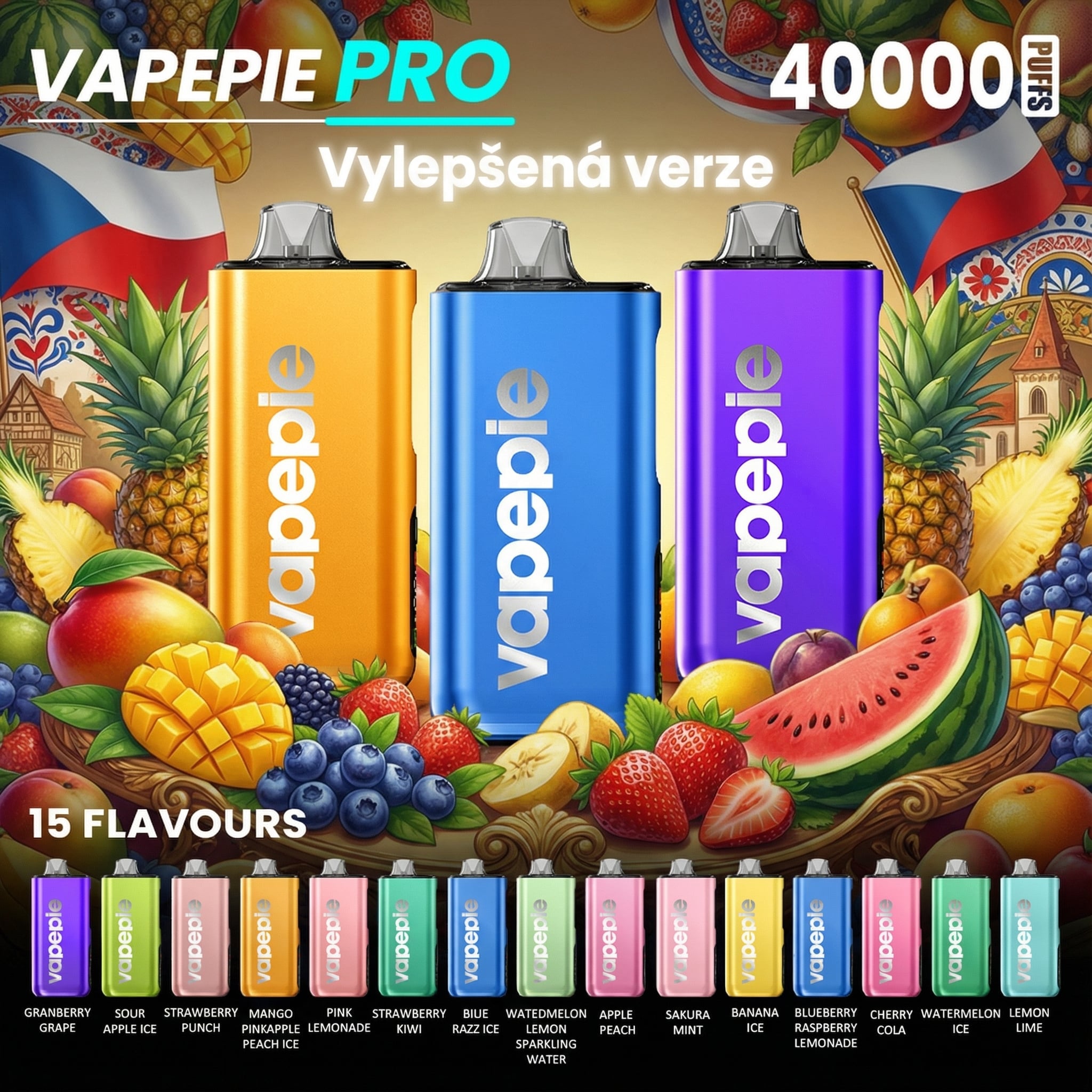Černý Rybíz & Ostružina & VAPEPIE MAX 40 000 Potahů PRO+