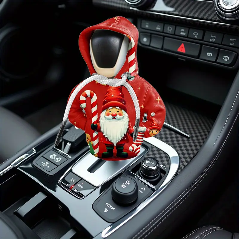 🎅✨ Santa Hoodie Car Gear Shift Knob Cover