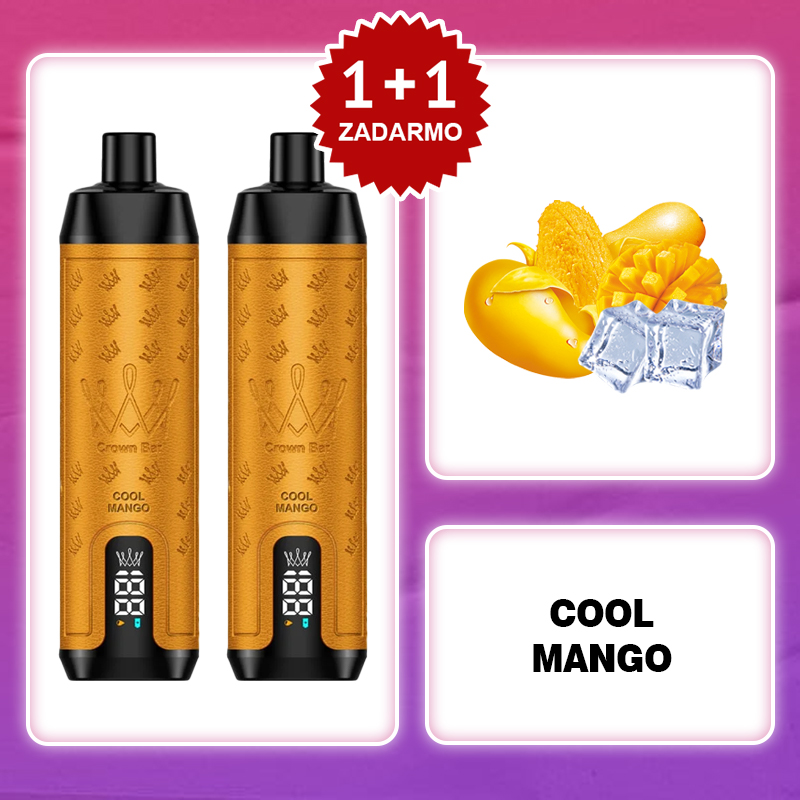 💥Akcia 1+1 ZADARMO!🔥AL FAKHER 12000 PUFFS Crown Bar - CHLADNÝ MANGO