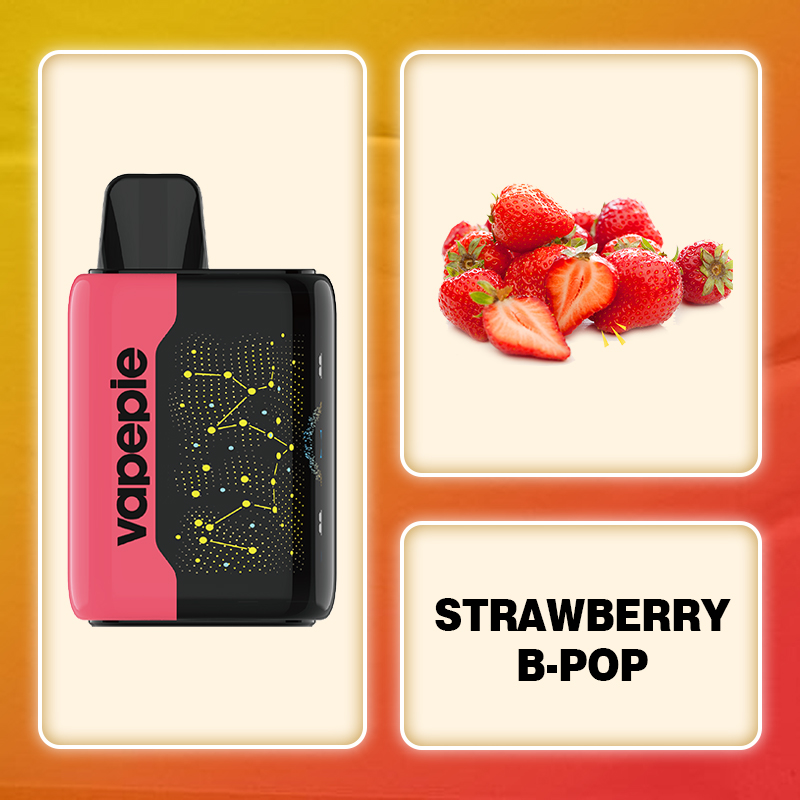 💥Akcia 1+1 ZADARMO!🔥Jahoda B-POP & VAPEPIE 25000 PUFFS - Star Sky Curved Screen