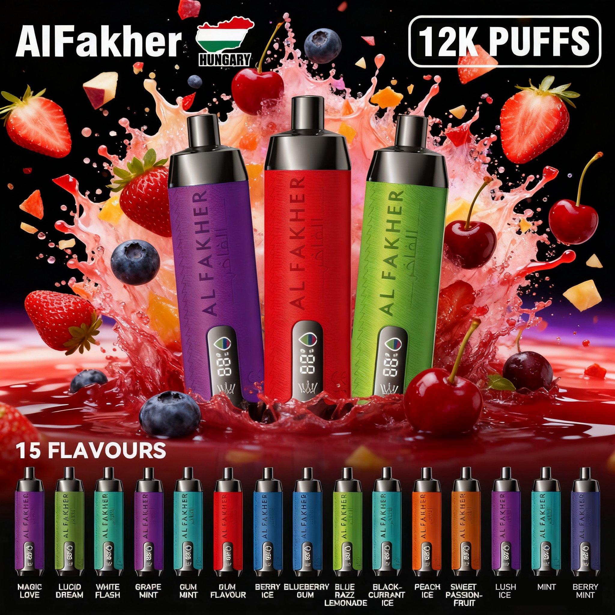 Limitált időtartamú megajánlás🔥AL FAKHER 15000 PUFFS – Integrált Hookah Hanghatásokkal! ÉLVEZD A VALÓDI HOOKAH ÉLMÉNYT!