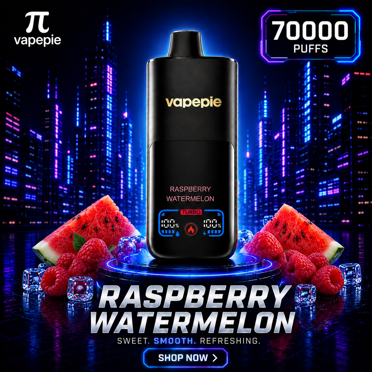 Raspberry Watermelon | 70000 Puffs Rechargeable Disposable Vape