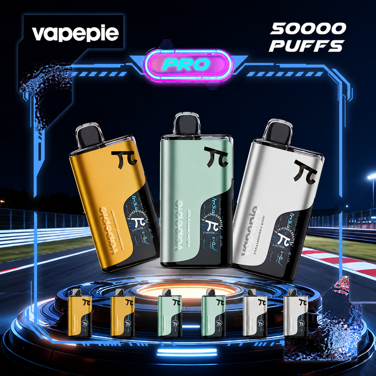 Vapepie Value Pack (3-Pack, 50,000 Puffs Each) Rechargeable Disposable Vape – Fast Shipping from Local Warehouse