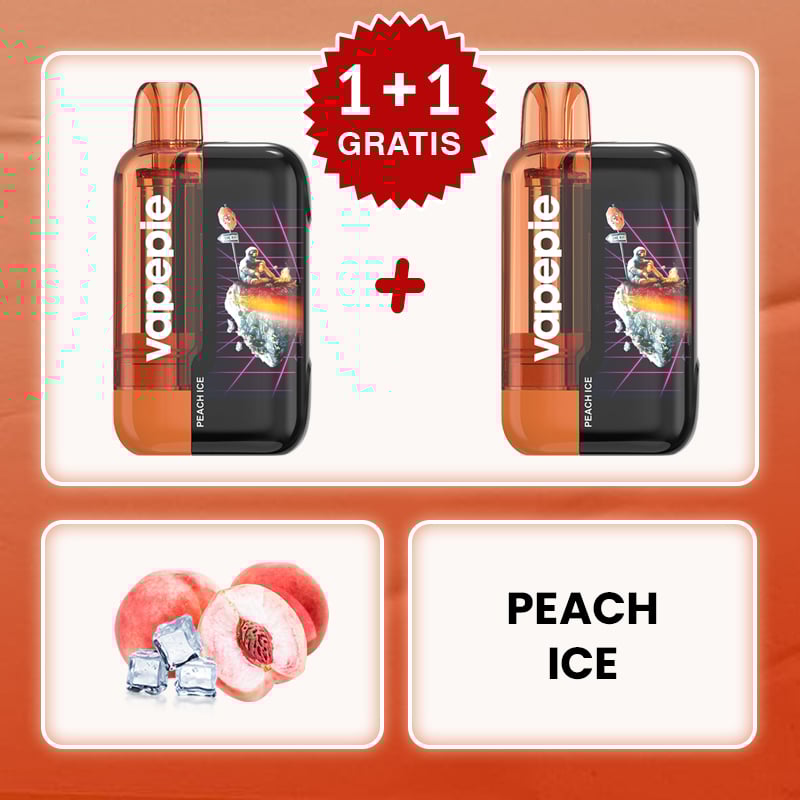 🎉1+1 GRATIS!🎉	PEACH ICE - TK × VAPEPIE Ultra Phantom 30000 PUFFS