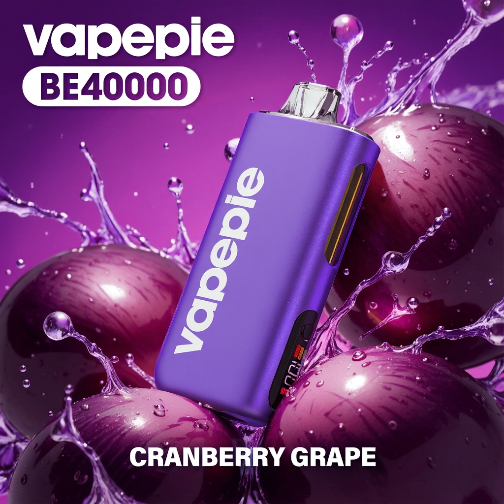 VAPEPIE Max 40000 PUFFS & Vörösáfonya-szőlő íz