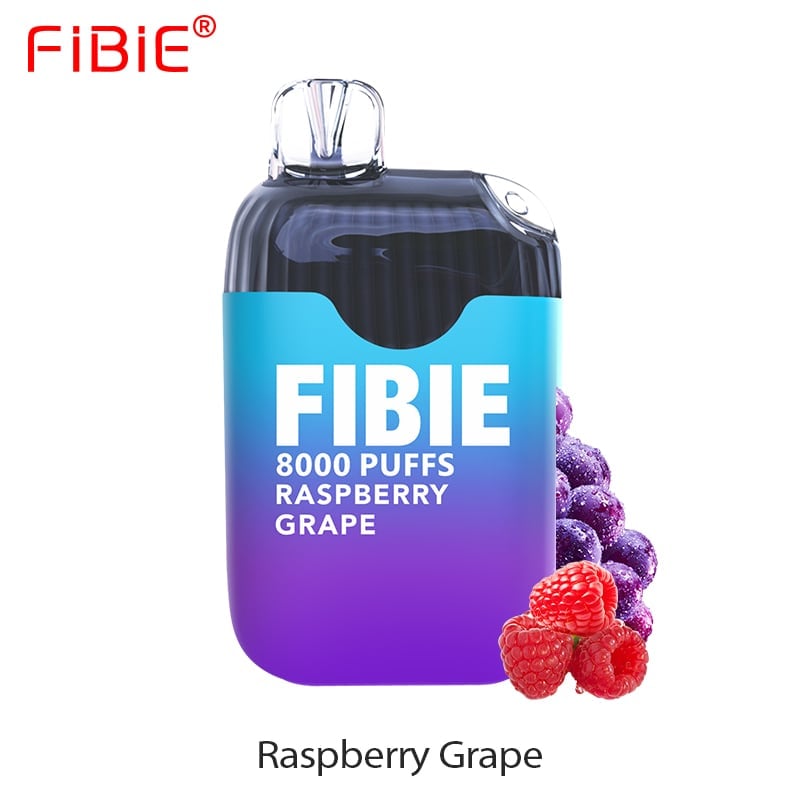 FIBIE 8000 PUFFS - Pyszny smak maliny i winogron