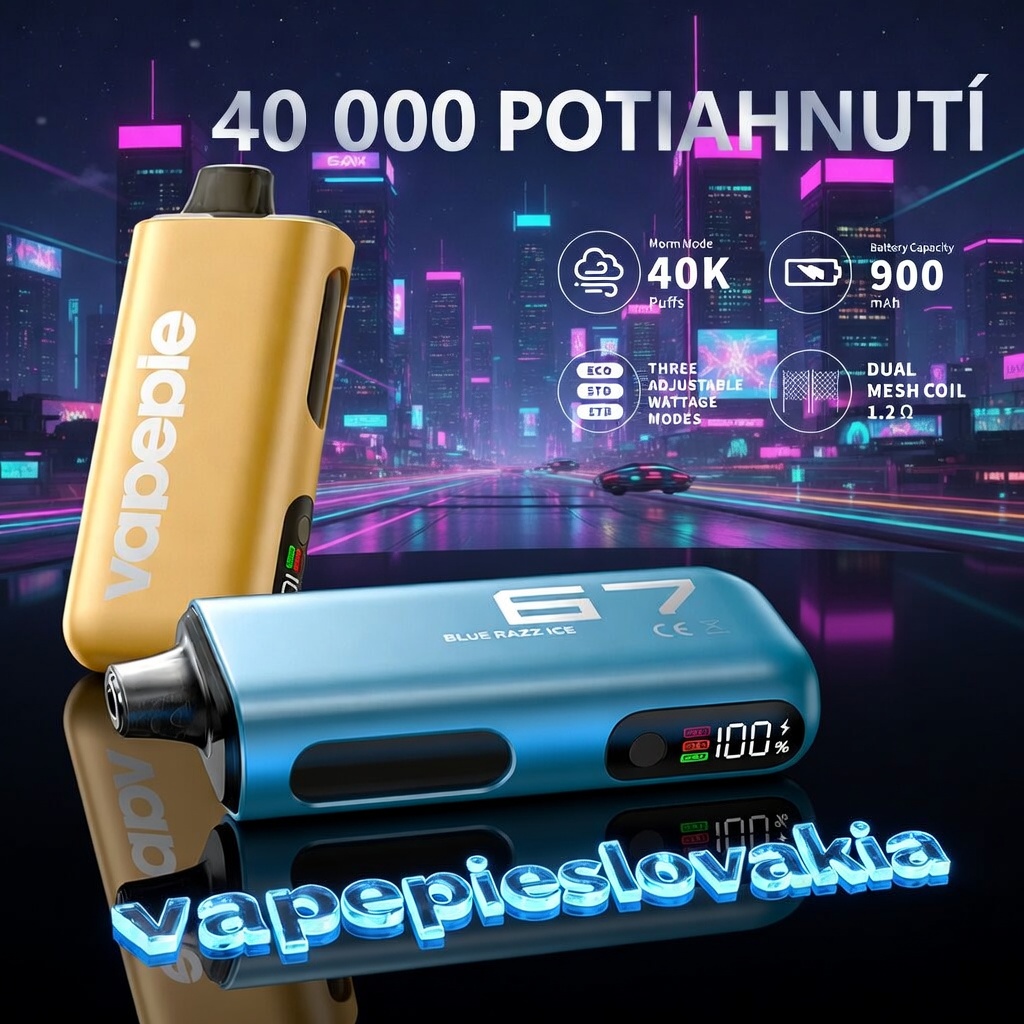 💥Akcia 1+1 ZADARMO!🔥VAPEPIE PRO 40000 Potiahnutí