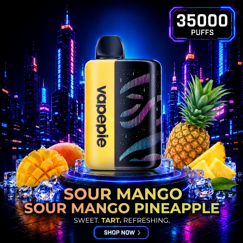 Sour Mango Pineapple | 35000 Puffs Rechargeable Disposable Vape
