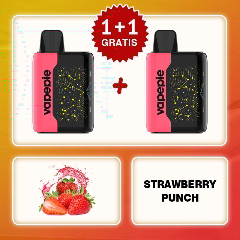 🎉Promocja 1+1 GRATIS!🎉Truskawkowy puncz - VAPEPIE 25000 PUFFS