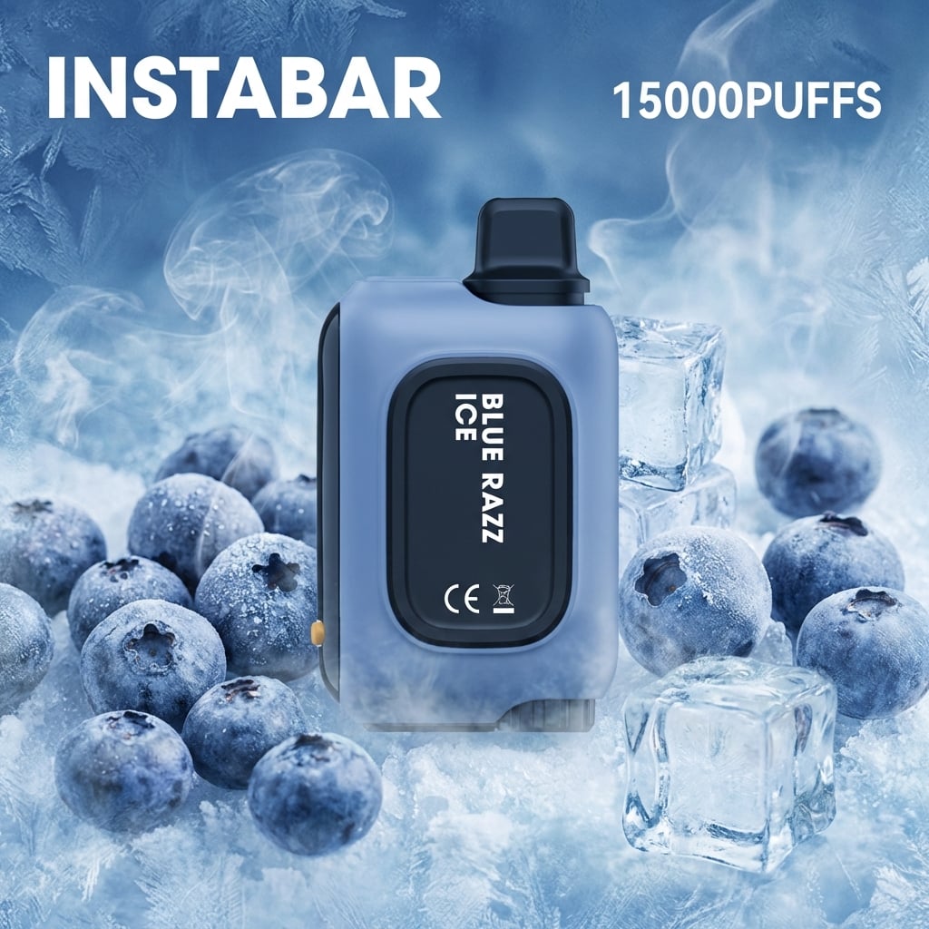 INSTABAR IBAR15000 PUFFS -❄️ Niebieski Razz Lód