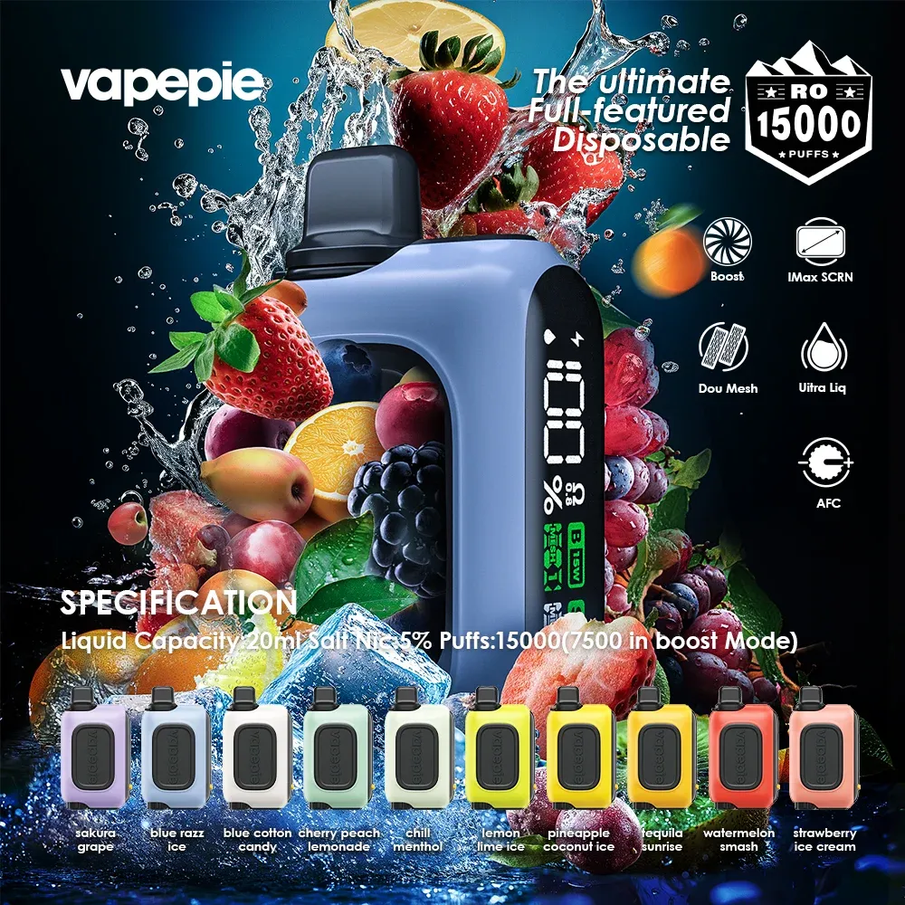 🔥Vapepie RO 15000 Pufuri-10 Arome(Disponibilitate limitată!⏳)