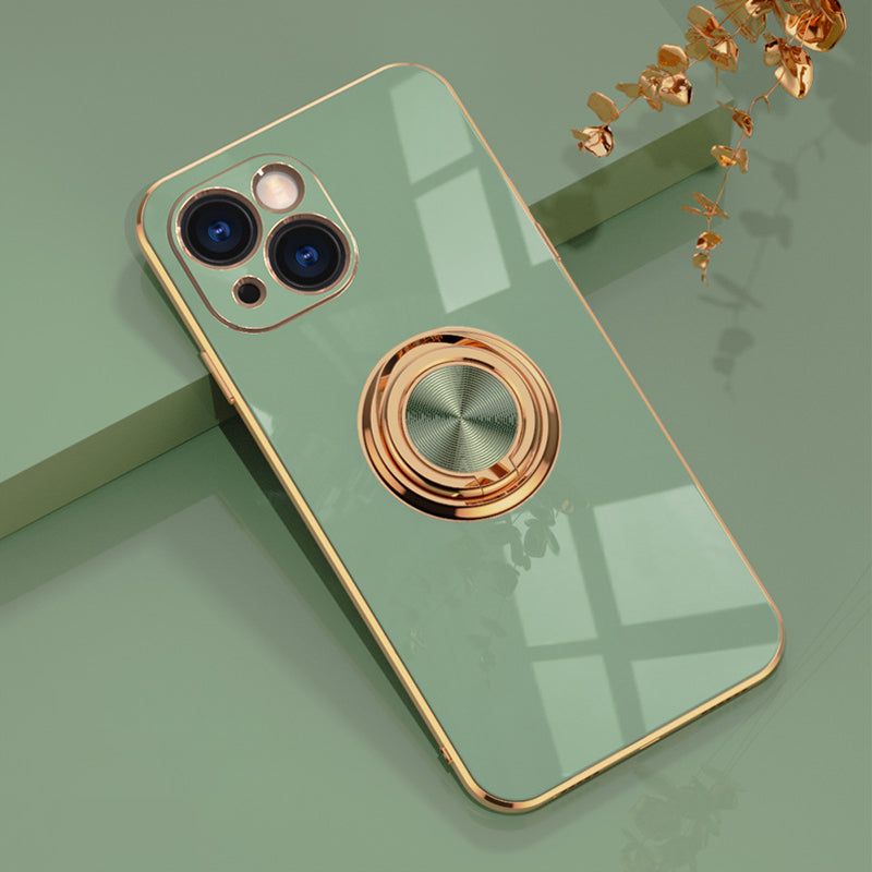 Plated Case with Ring For iPhone