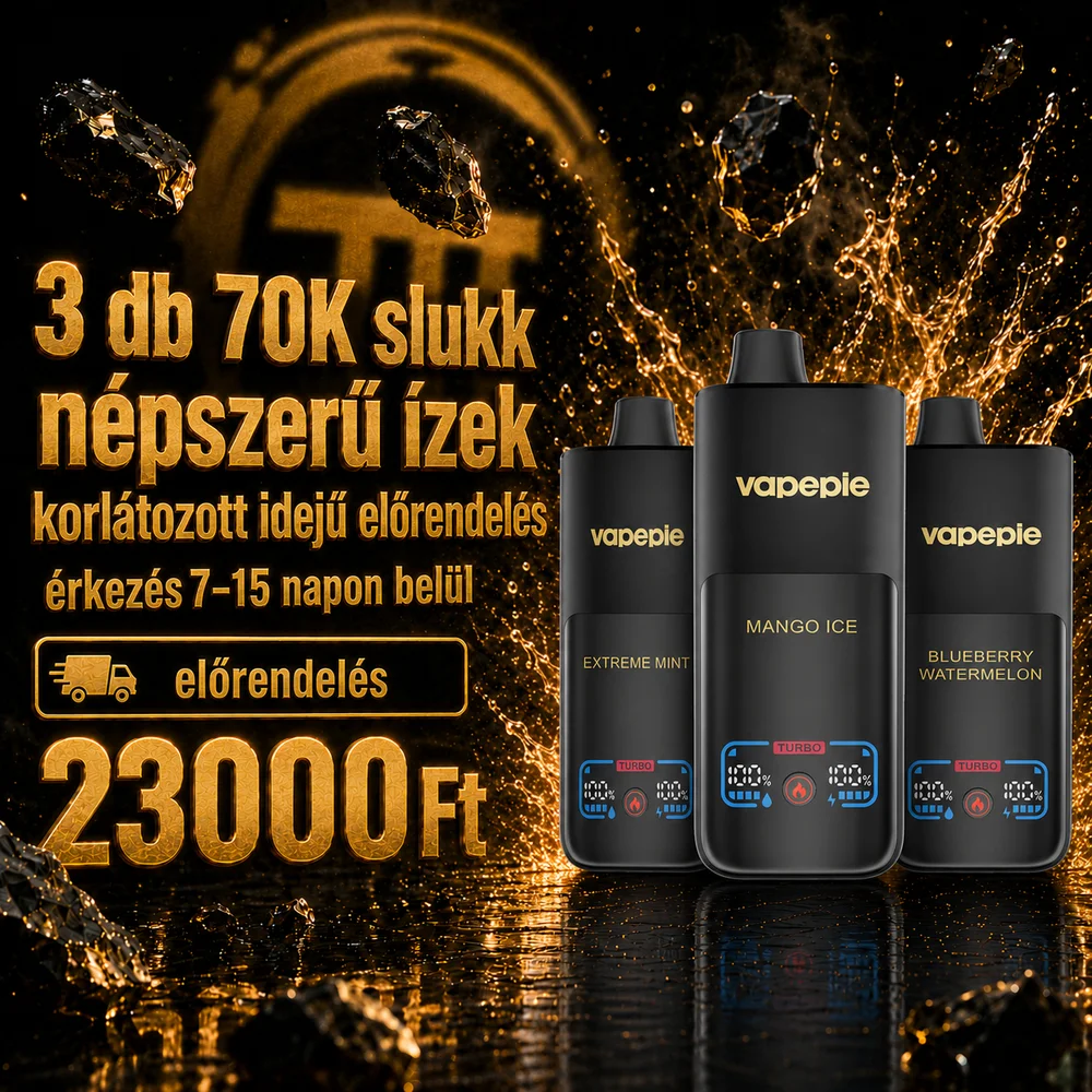 3 db 70K slukk – népszerű ízek, korlátozott idejű előrendelés, érkezés 7–15 napon belül