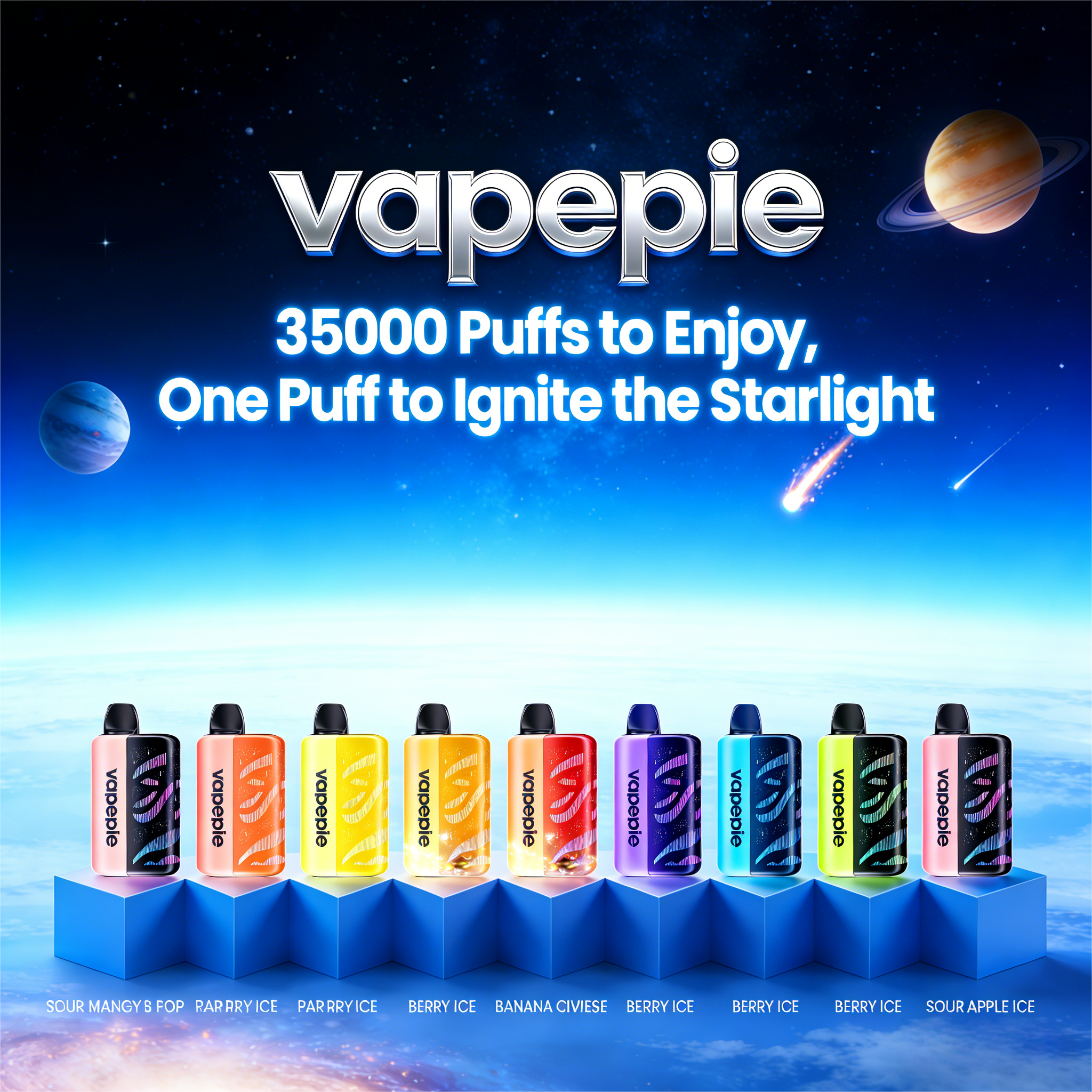 VAPEPIE Galactic Gleam 35000 puffs Rechargeable Disposable Vape - A variety of flavors available
