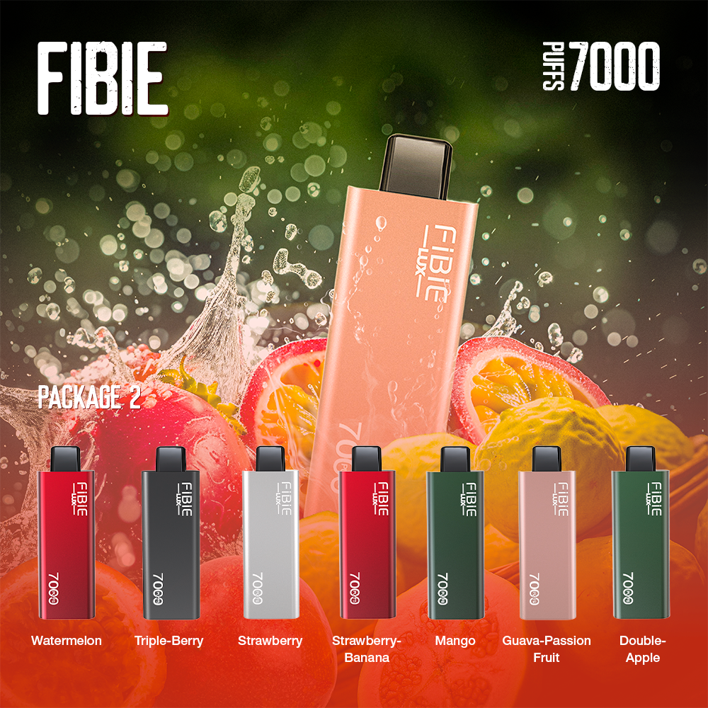 FIBIE 7000 Puffs Disposable Vape | 10 Flavors Collection