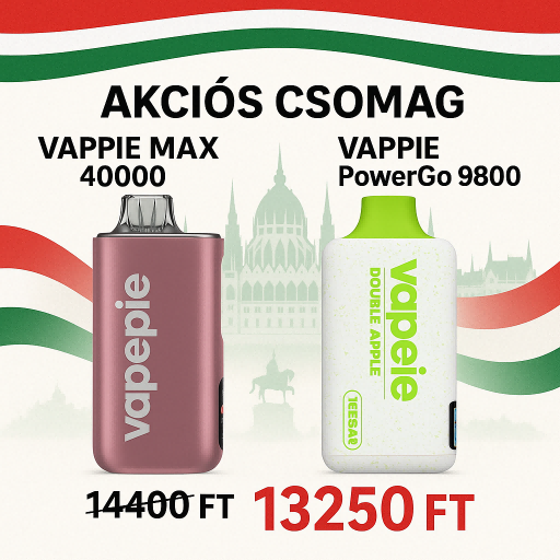 🔥 VAPEPIE Max 40000 + PowerGo 9800 – Limitált Prémium Páros Csomag