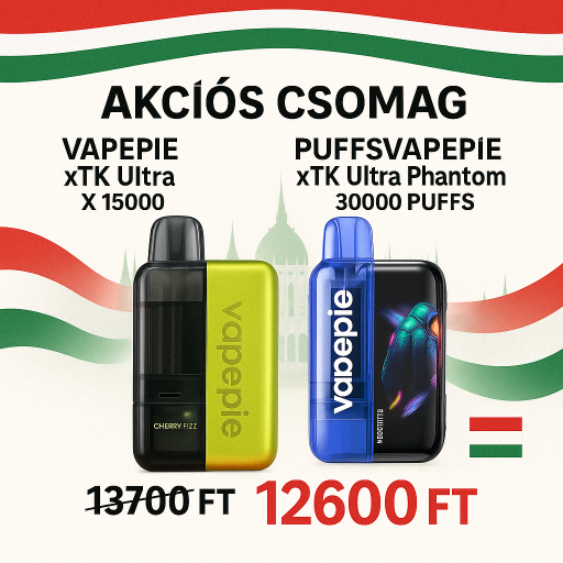 🚀 TK Duó: VAPEPIE 30000 + Ultra X 15000 – Limitált Széria