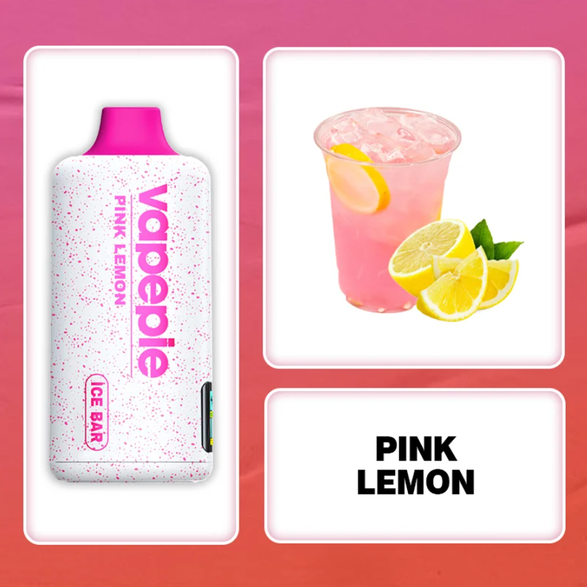 PINK LEMON-VAPEPIE PowerGo 9800 PUFFS