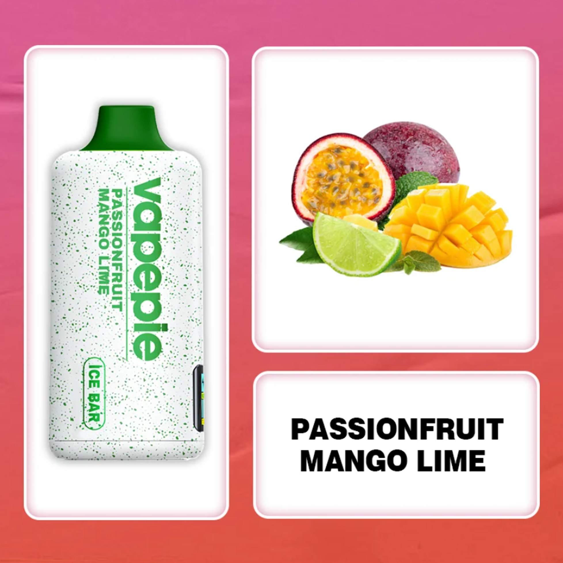PASSIONFRUIT MANGO LIME-VAPEPIE PowerGo 9800 PUFFS