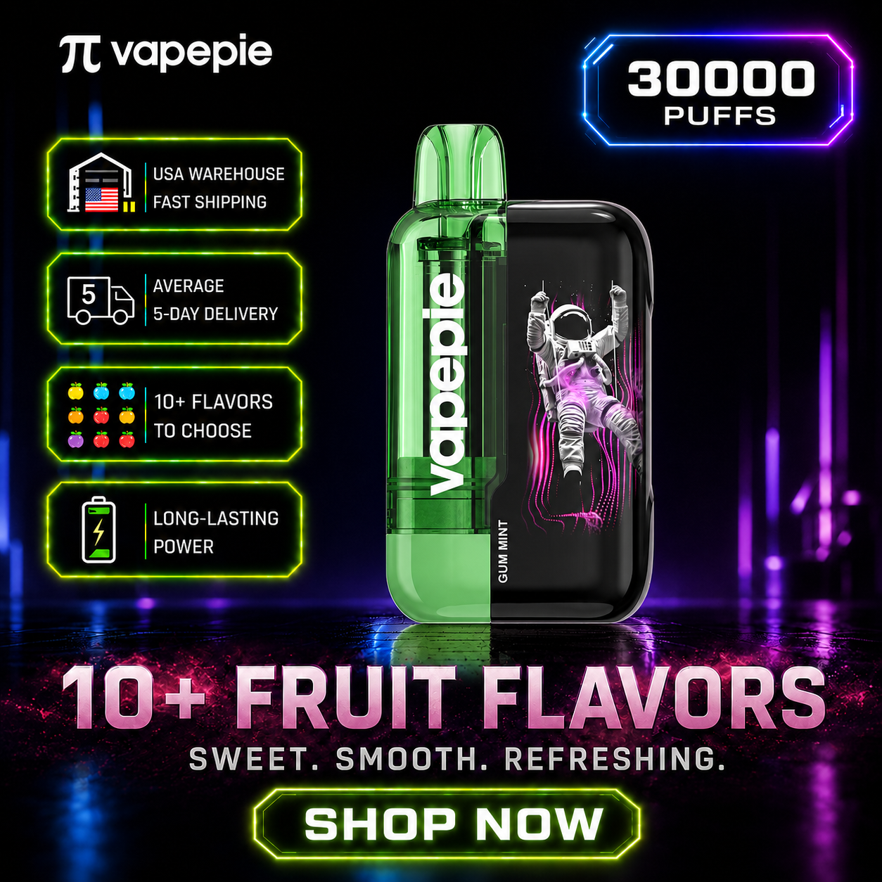 Blue Razz Lemonade丨Vapepie Ultra Phantom 30000 puffs Rechargeable Disposable Vape