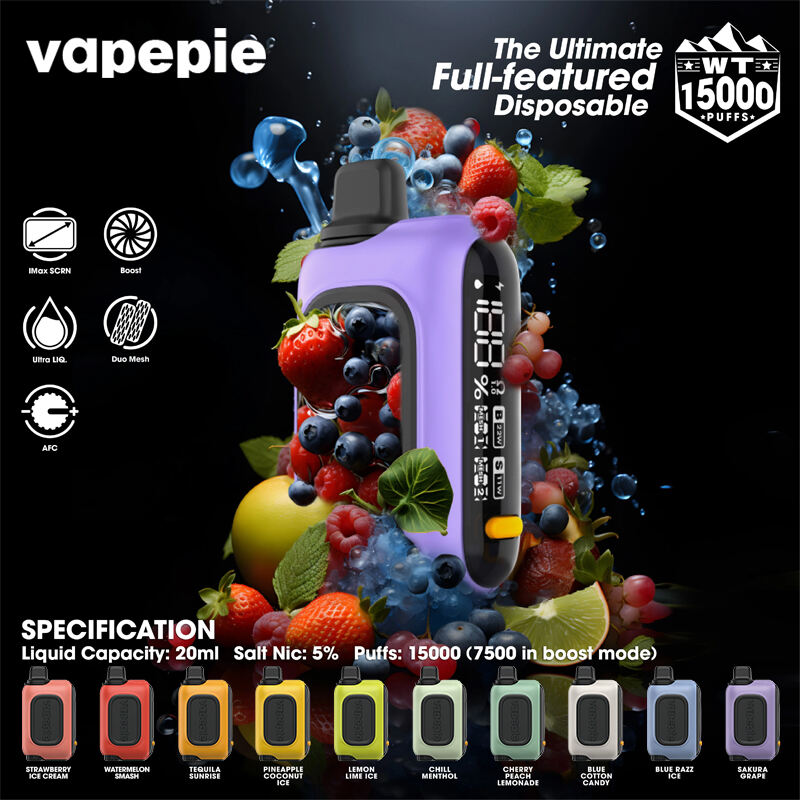 🔥Vapepie RO 15000 Pufuri-10 Arome(Disponibilitate limitată!⏳)