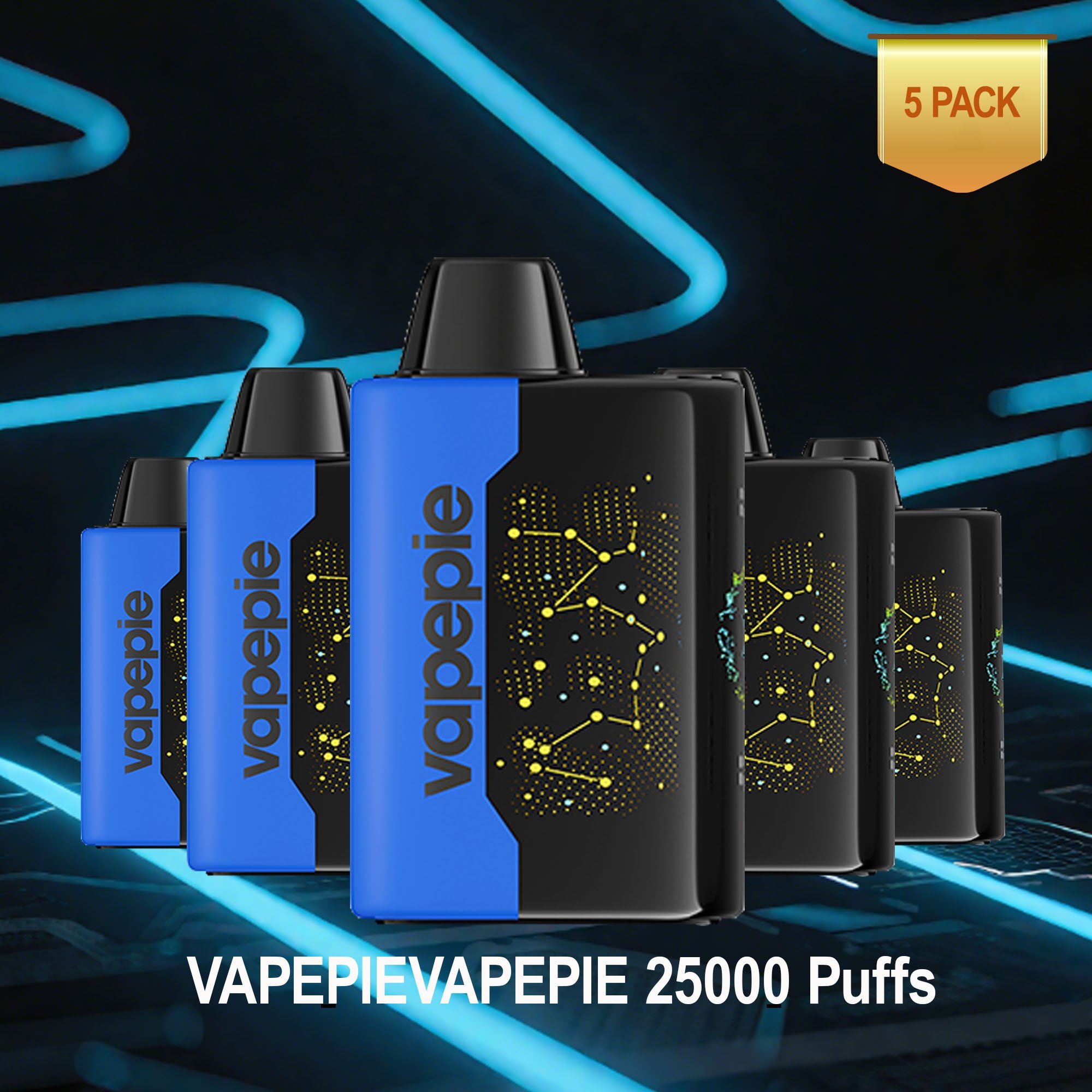 ✨5PCS Value Pack✨VAPEPIE 25000 PUFFS  - 10 Flavors
