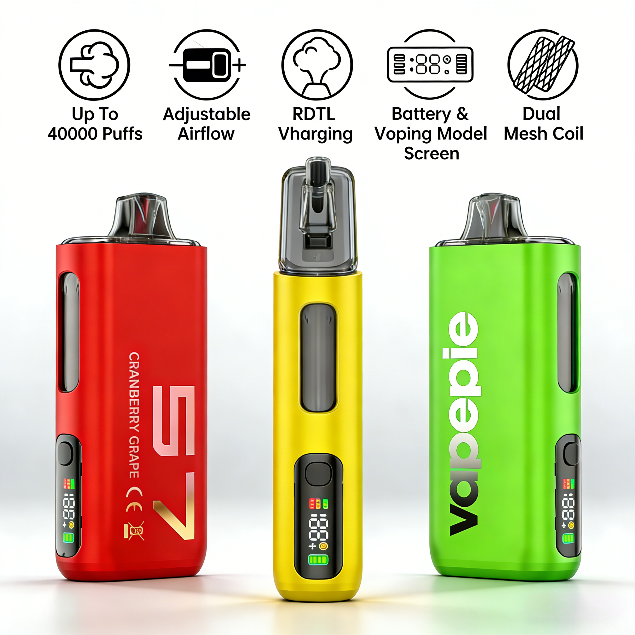 VAPEPIE PRO 40000 PUFFS Rechargeable Vape