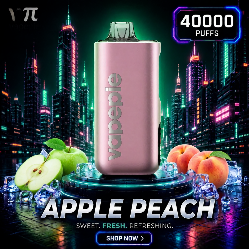Apple Peach | 40000 Puffs Rechargeable Disposable Vape