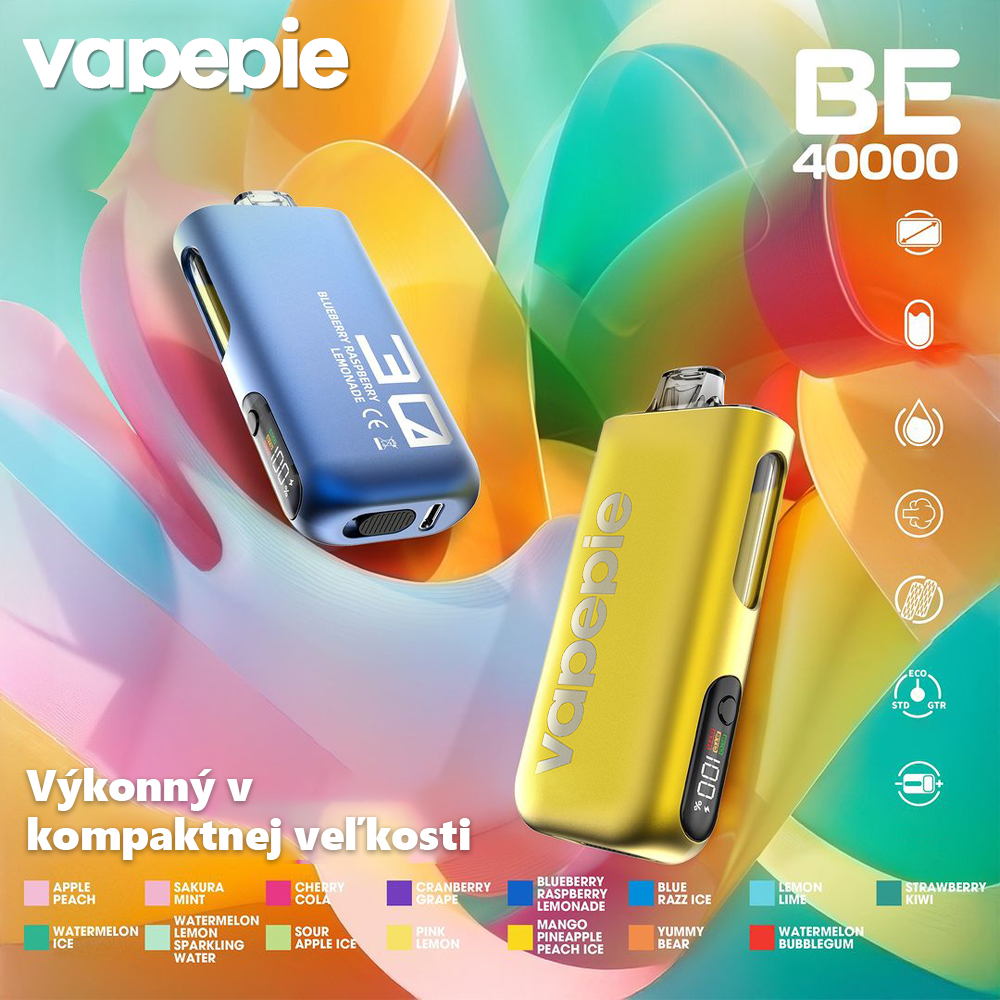 💥Akcia 1+1 ZADARMO!🔥VAPEPIE Max 40000 Potiahnutí (slukov)