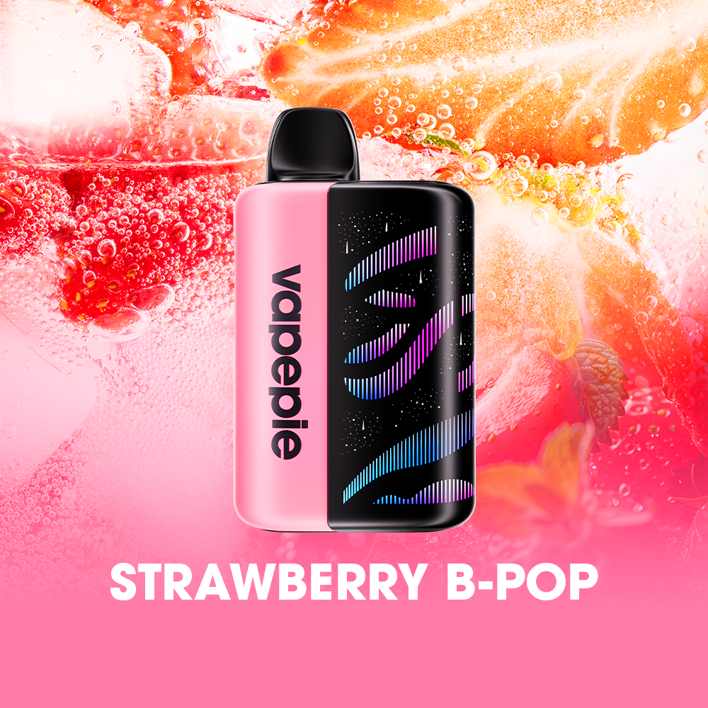 B-Pop Fraise | Cigarette électronique jetable rechargeable – 35 000 bouffées