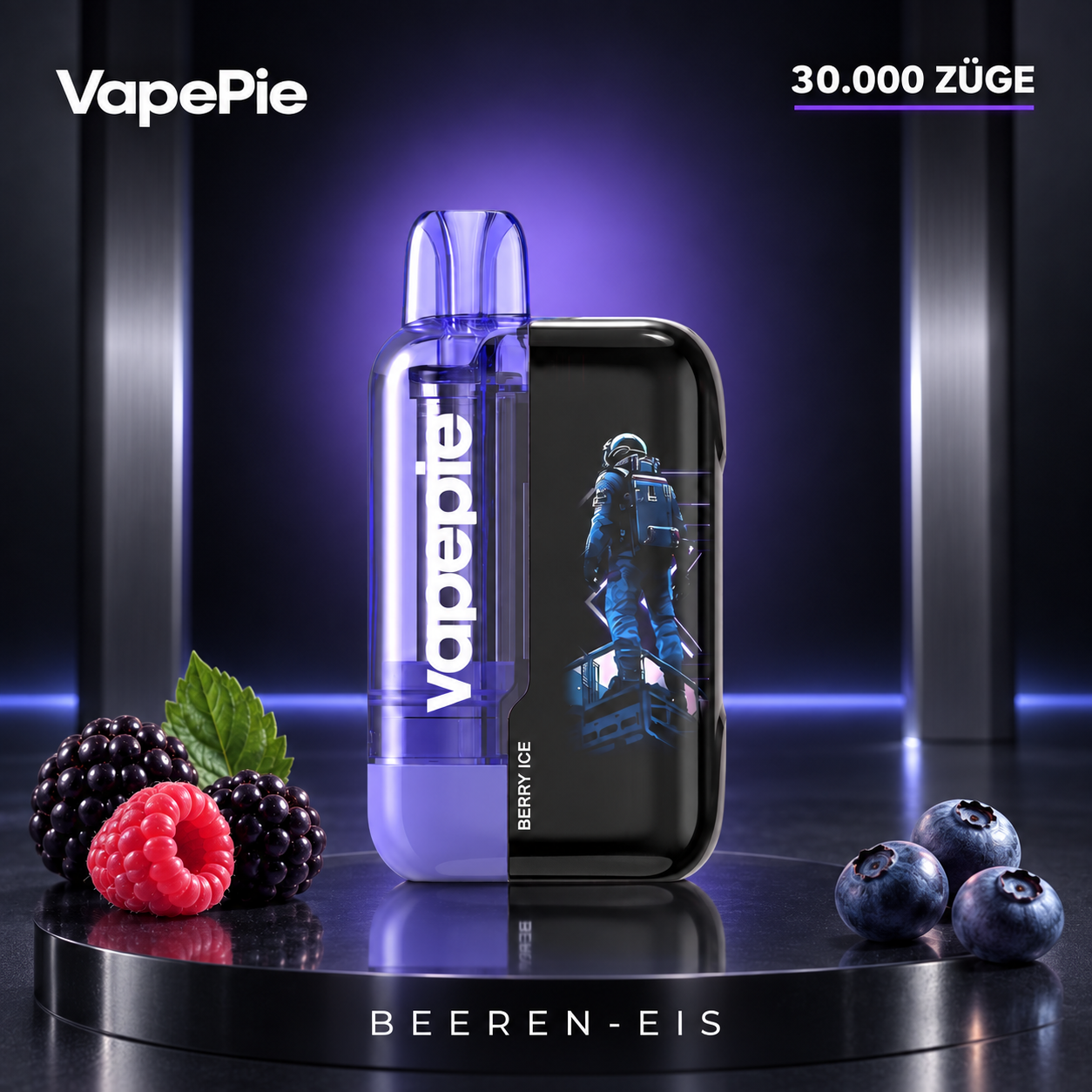 Vapepie Ultra Phantom 30 000 Züge – Nachfüllbare elektronische Einwegzigarette, erhältlich in mehreren Geschmacksrichtungen
