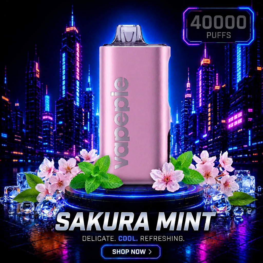 Sakura Mint | 40000 Puffs Rechargeable Disposable Vape