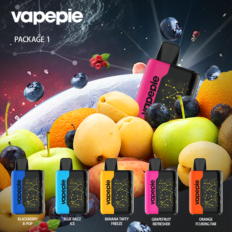 💥Akcia 1+1 ZADARMO!✨VAPEPIE 25000 Potiahnutí (slukov) - Zakrivená obrazovka hviezdnej oblohy
