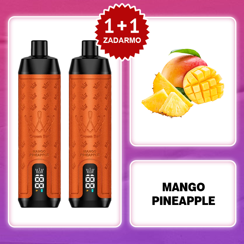 💥Akcia 1+1 ZADARMO!🔥AL FAKHER 12000 PUFFS Crown Bar - MANGO A ANANAS