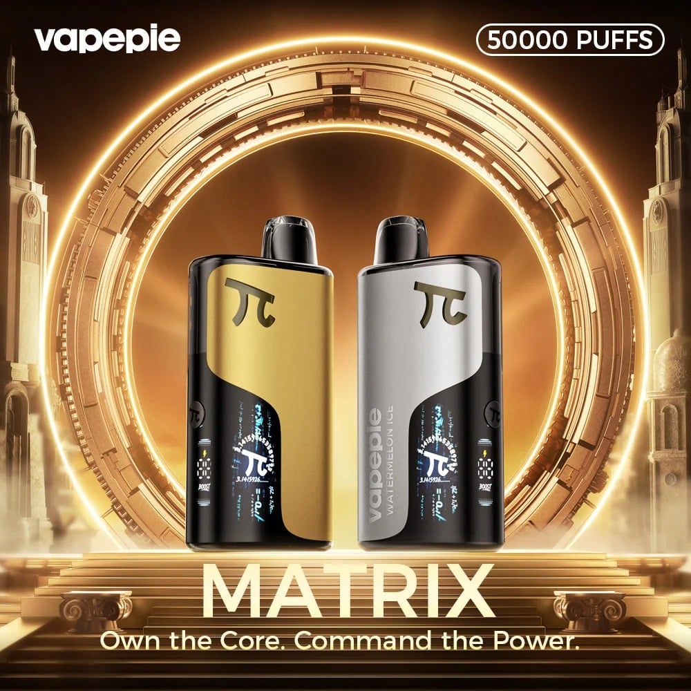 VAPEPIE Matrix 50000 PUFFS--Nagy Kapacitasu Premium Vape Erteljes Izvilaggal es Hosszu Uzemidovel