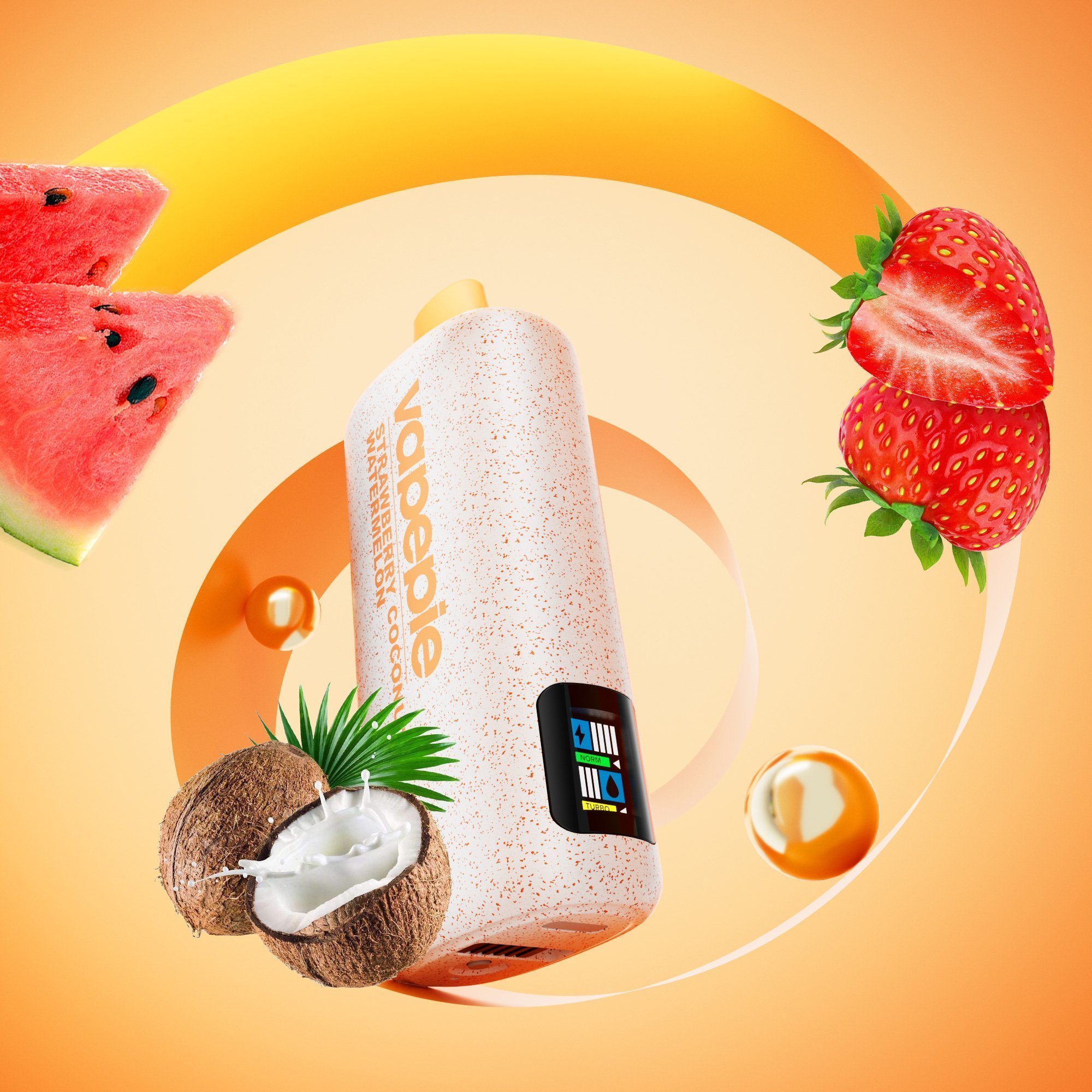 STRAWBERRY COCONUT WATERMELON-VAPEPIE PowerGo 9800 PUFFS