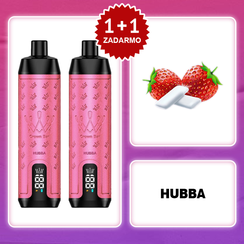💥Akcia 1+1 ZADARMO!🔥AL FAKHER 12000 PUFFS Crown Bar - HUBBA