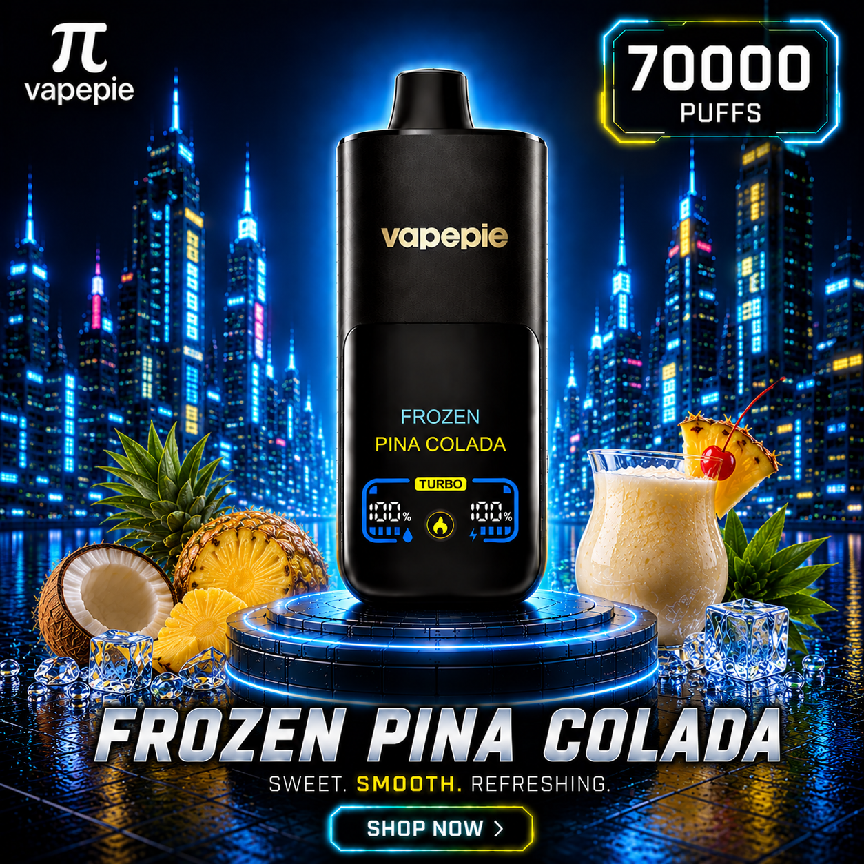 Frozen Pina Colada | 70000 Puffs Rechargeable Disposable Vape