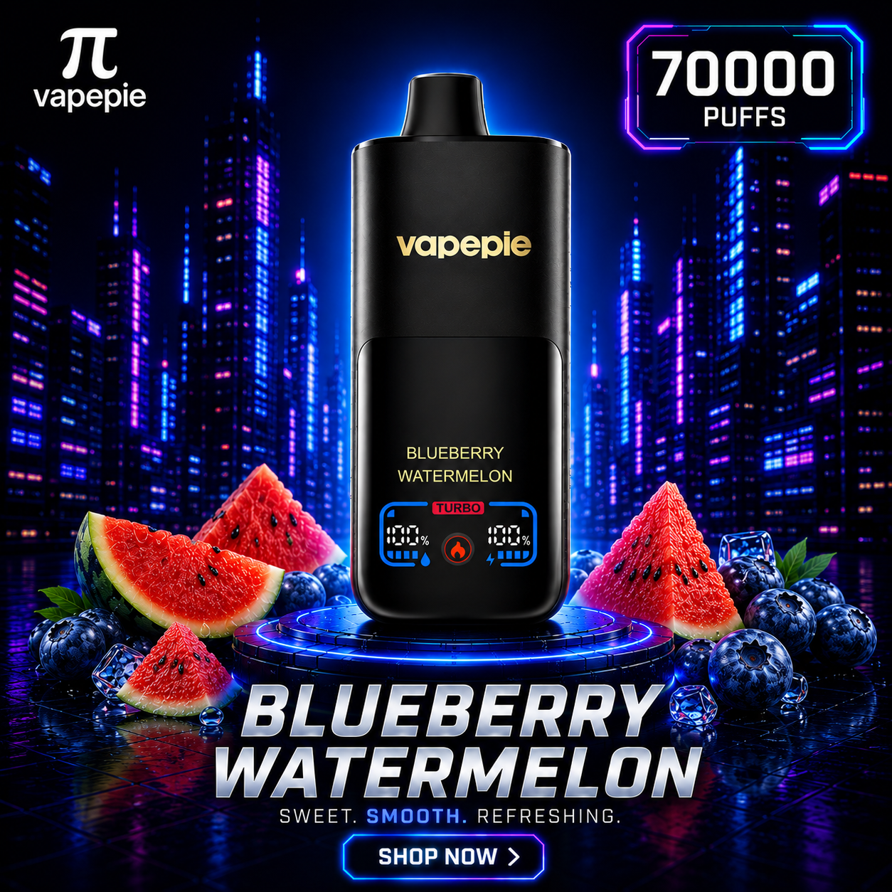 Blueberry Watermelon | 70000 Puffs Rechargeable Disposable Vape