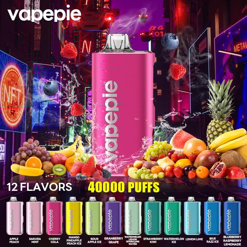 VAPEPIE Max 40000 PUFFS High-Capacity Vape 15 Awesome Flavors