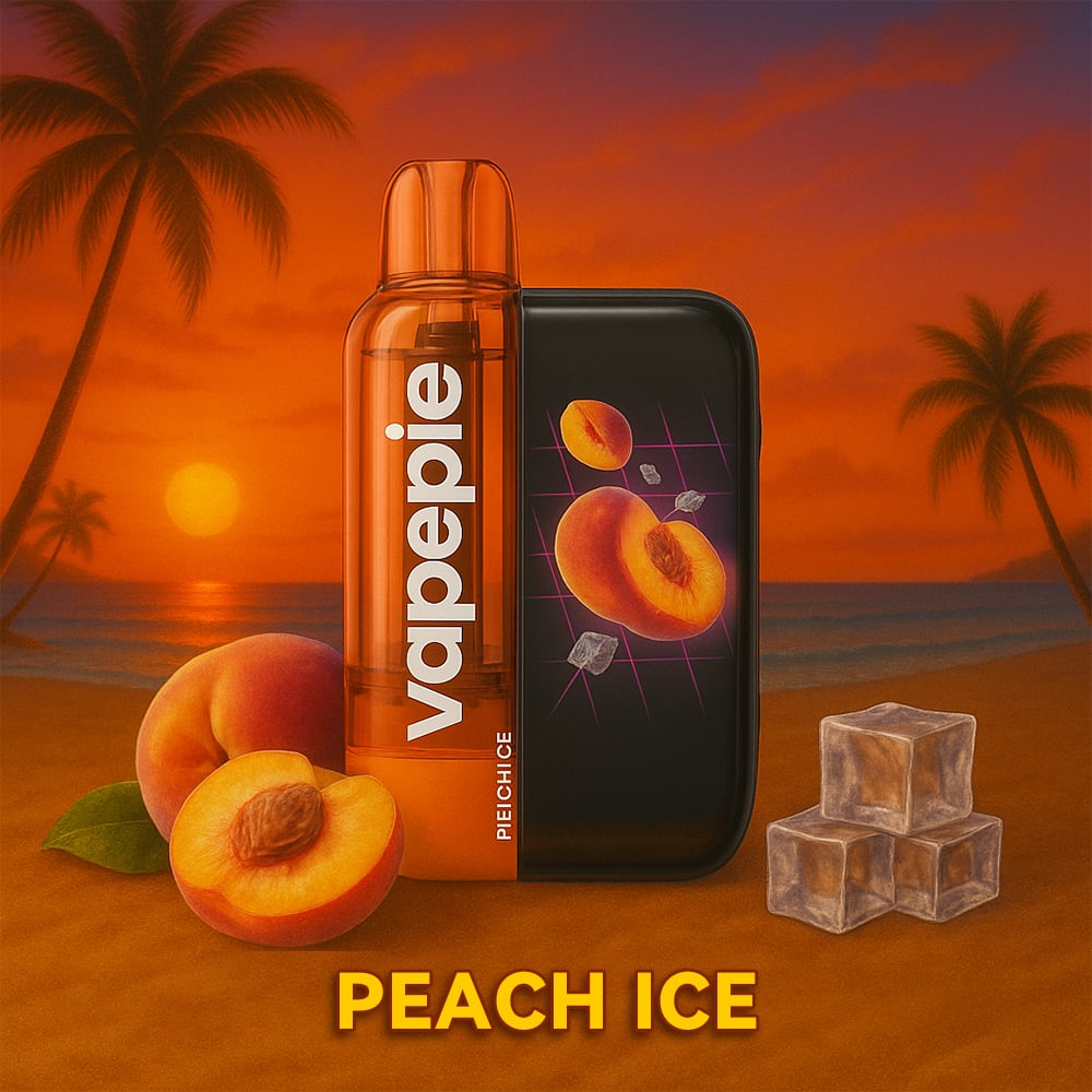 Jeges barack🔥Vapepie Ultra Phantom 30000 Szívás - Tick Tock Limitált LED Éjfény-Edition