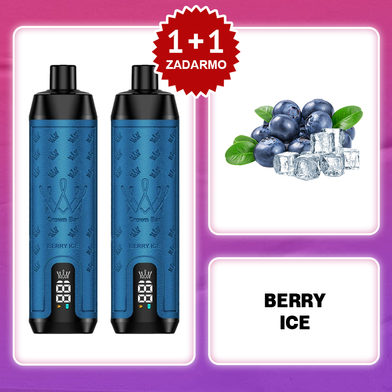 💥Akcia 1+1 ZADARMO!🔥AL FAKHER 12000 PUFFS Crown Bar - LESNÍ OVOCE S NÁLEDÍM
