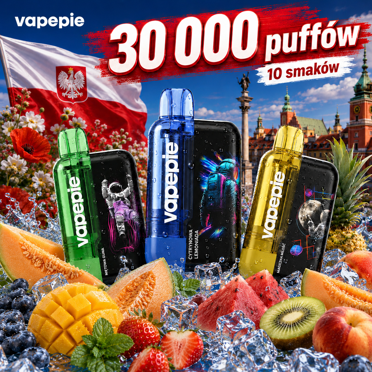 ⭐⭐⭐⭐TK × VAPEPIE Ultra Phantom 30000 Puffów