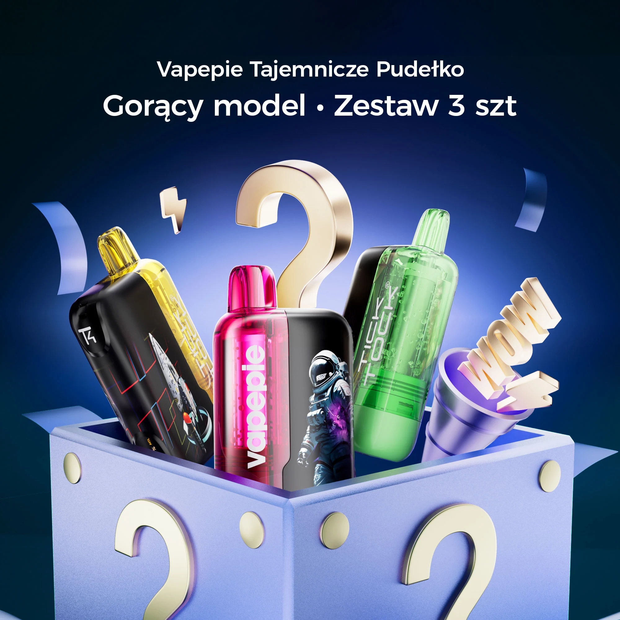 💥3-częściowy Pudełko Niespodzianka – VAPEPIE x TK Ultra Phantom 30000 PUFFS