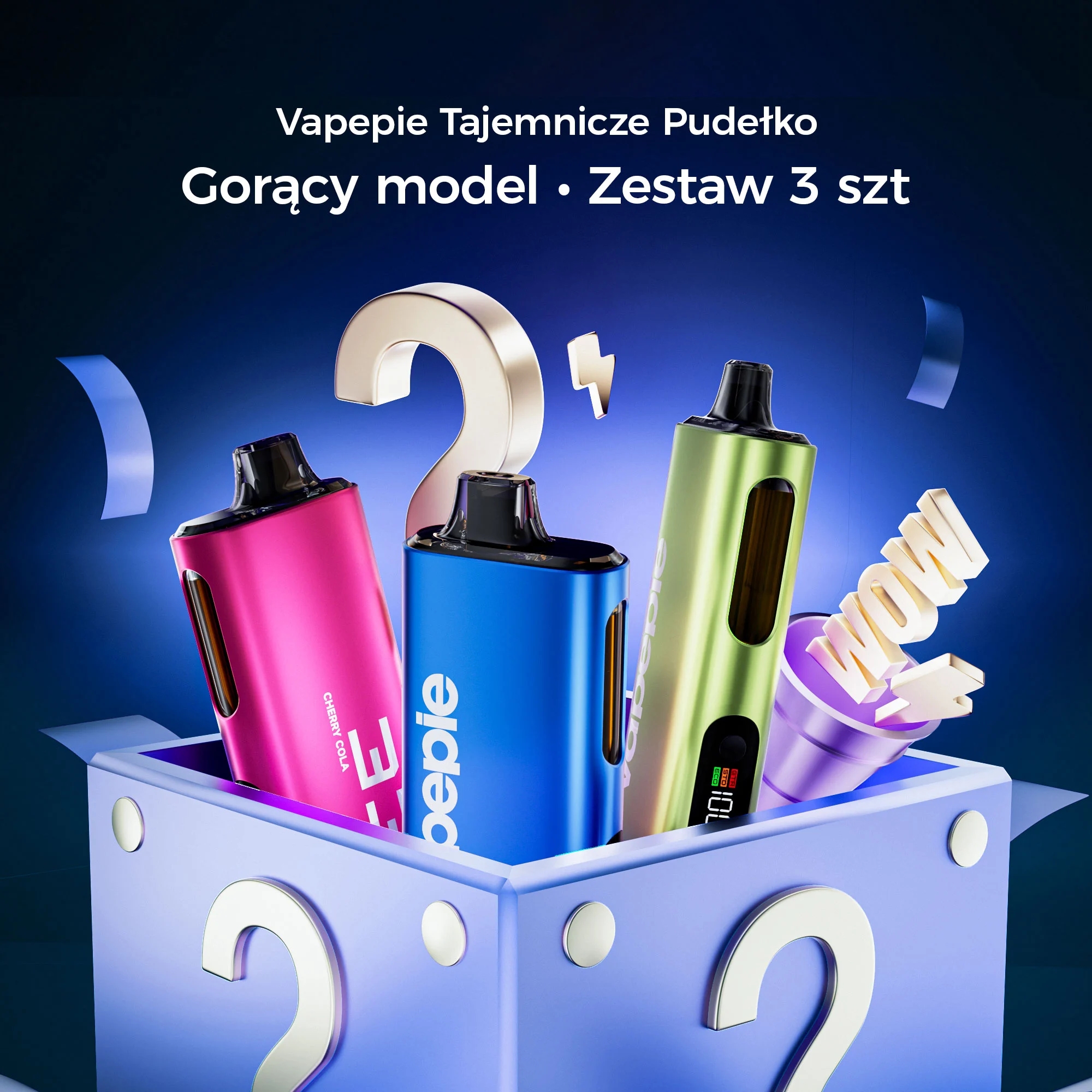 💥3-częściowy Pudełko Niespodzianka – VAPEPIE Max 40000 PUFFS